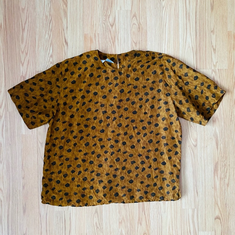 SLB by Sunny Leigh 100% Silk Cheetah Print Blouse 🐆